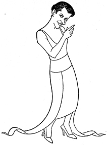 Caricature of Beatrice Lillie