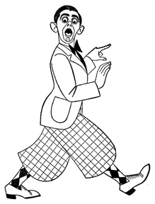 Caricature of Eddie Cantor