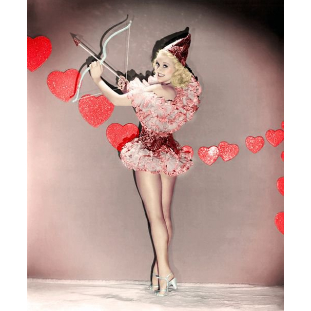 Betty Grable dressed as Cupid