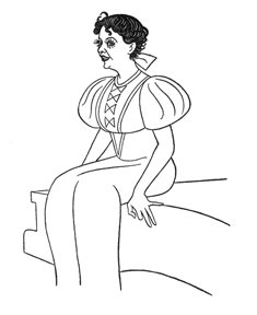 Caricature of Helen Morgan
