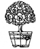 A tiny icon of a potted shrub