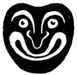 A tiny icon of a theatrical mask