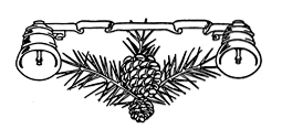 A tiny icon of a pinecone
