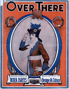 Sheet music for 'Over There' with Nora Bayes pictured