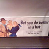 Vintage hat advertisement