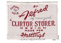 A label from a Clinton Stoner garment